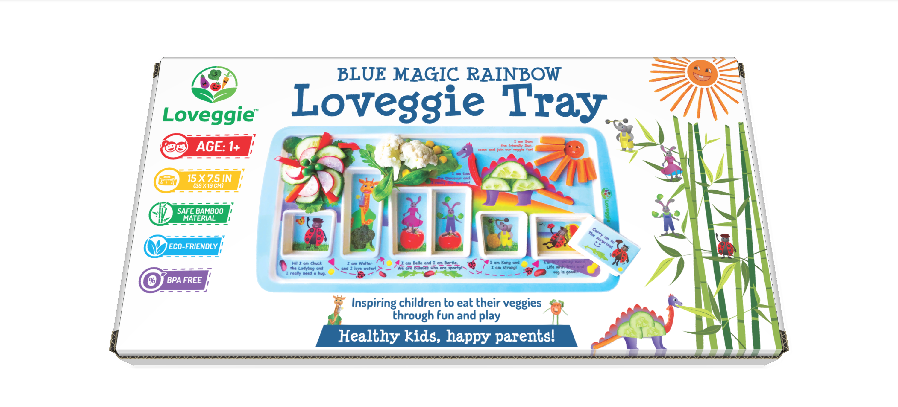 Blue Magic Rainbow Loveggie Tray